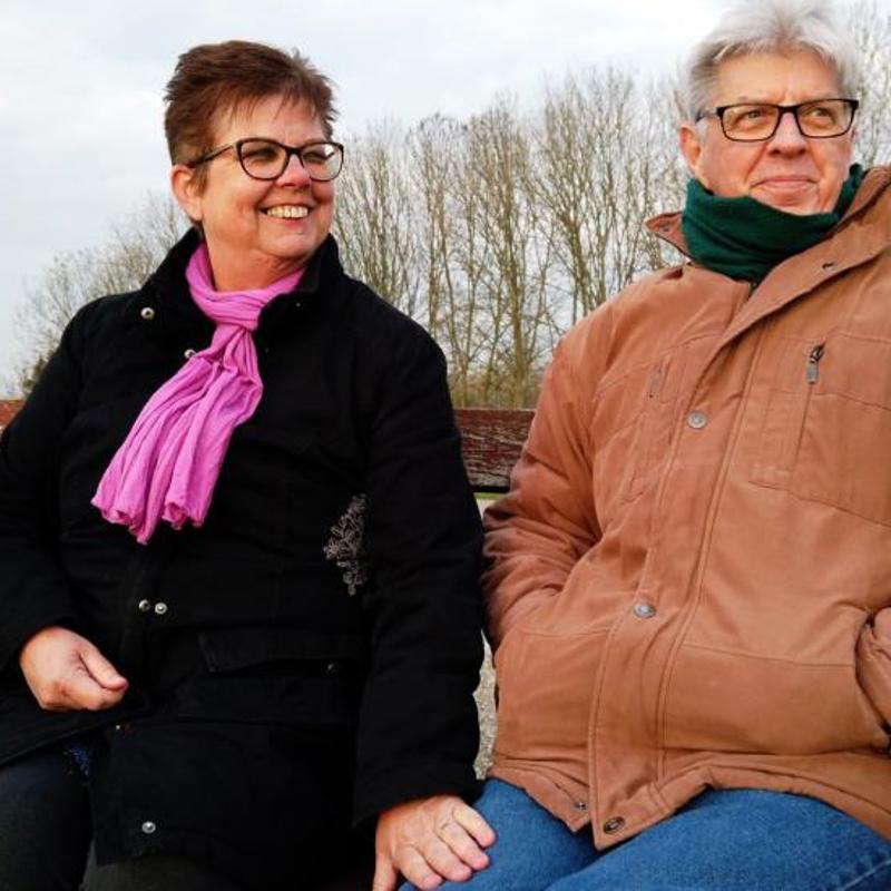  Op de foto: Ko van Krieken (rechts) en zijn vrouw Loes Jean gefilmd in het kader van Zorg in de laatste levensjaren. Ko is in 2020 overleden.